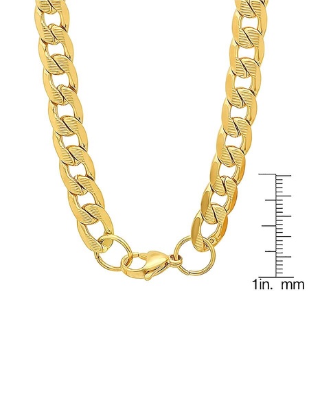 18K Goldplated Stainless Steel Cuban Chain Link Necklace