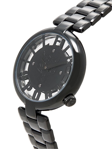 Tiger Luxe IP Black Stainless Steel Bracelet Watch/36MM
