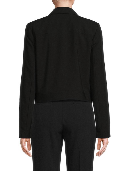 Solid Notch Collar Blazer