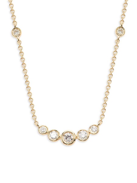 14K Yellow Gold & 0.20 TCW Diamond Necklace