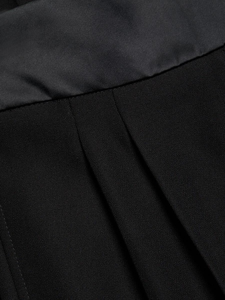 Tuxedo Wide-Leg Wool Trousers