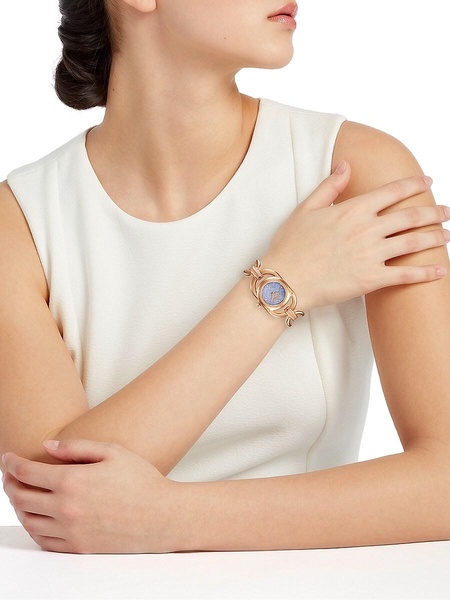 Gioiello Chain Rose Goldtone Stainless Steel Bracelet Watch/22.8MM