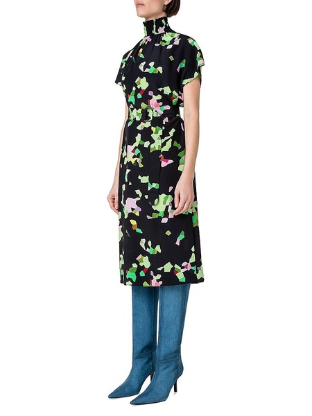 Kaleidoscope Cap-Sleeve Sheath Dress