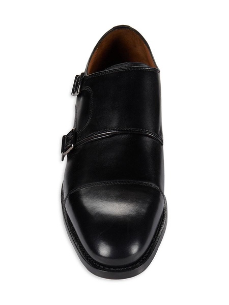 Pierce Leather Monk Strap Shoes