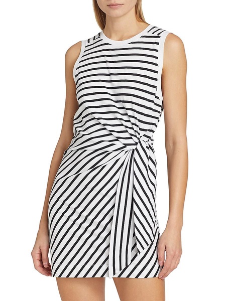 Stripe Jersey Cotton Tank Minidress