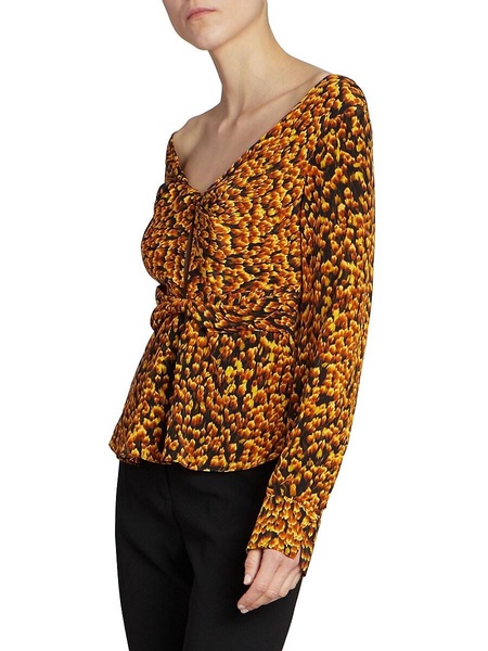 Prasini Printed Silk Top
