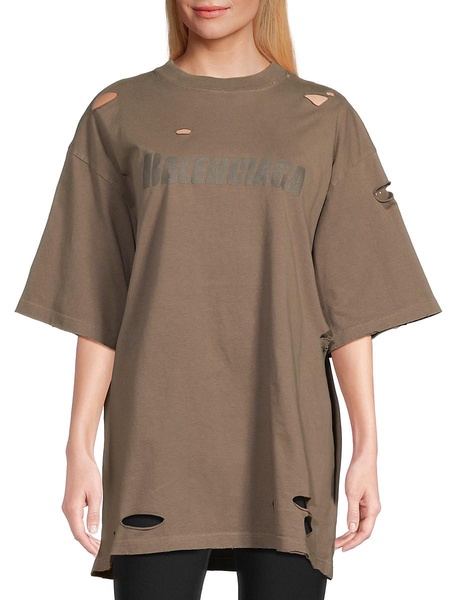Boxy Distressed Graphic T-Shirt