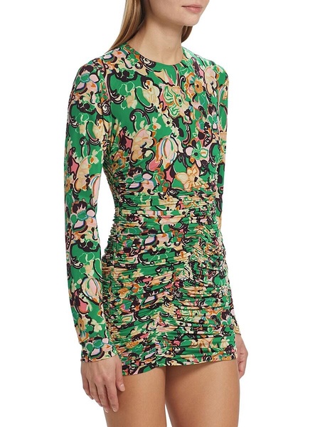 Kiki Floral Ruched Mini Dress