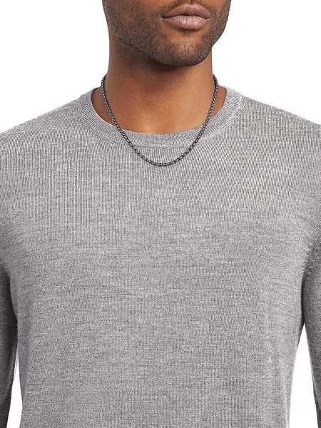 Black Rhodium Plated Sterling Silver Box Chain Necklace