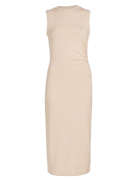 Stretch Jersey Sleeveless Midi-Dress