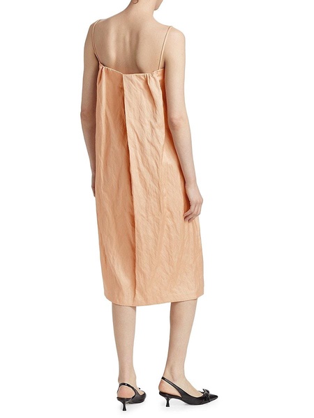 Holly Crinkled Shift Midi-Dress