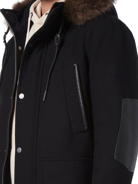 Dawson Faux Fur Wool Blend Parka
