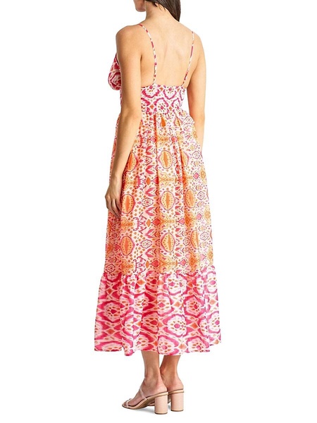 Ikat Tiered Midi Dress