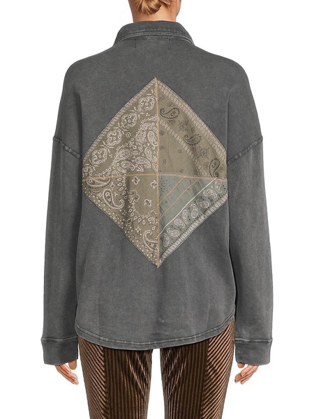 Faded Terry Oversized Shirt Jacket