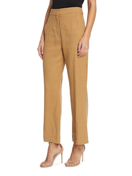 Brixton Linen-Blend Cropped Pants