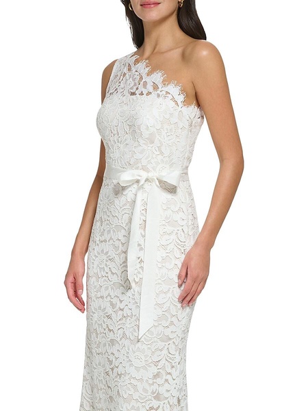 One Shoulder Lace Gown