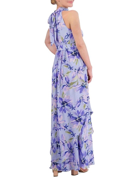 Floral Mockneck Maxi Dress
