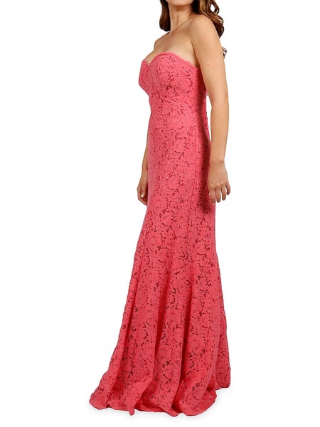 Strapless Sweetheart Lace Gown