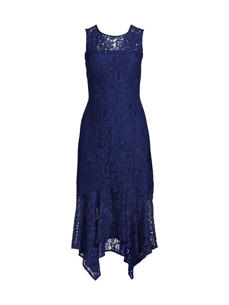 Asymmetric Lace Sheath Dress