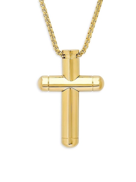18K Goldplated Stainless Steel Cross Pendant Necklace