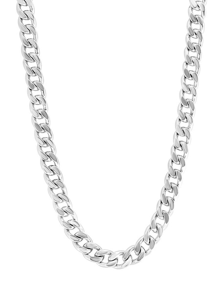 Sterling Silver Flat Curb Chain Necklace