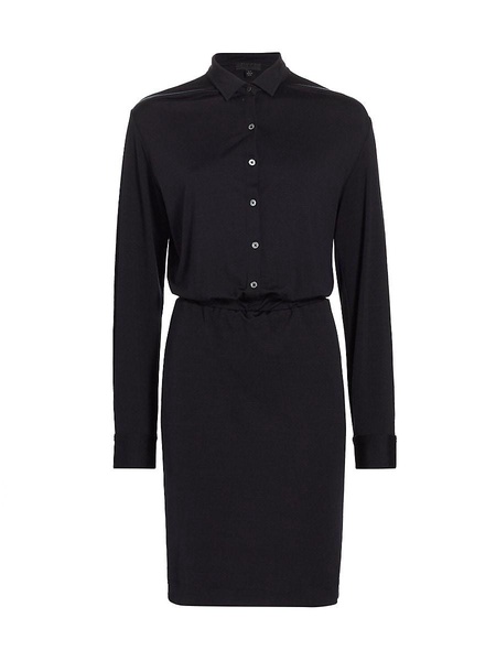 Jersey Long-Sleeve Shirtdress