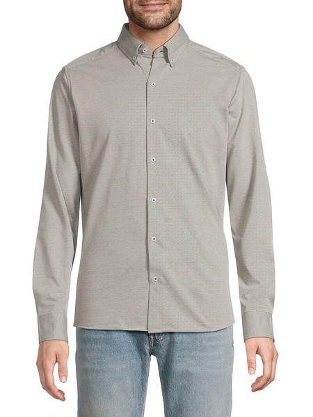 Solid Button Down Collar Shirt