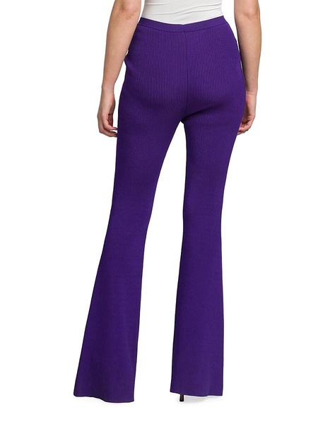 Rib Knit Flare Trousers