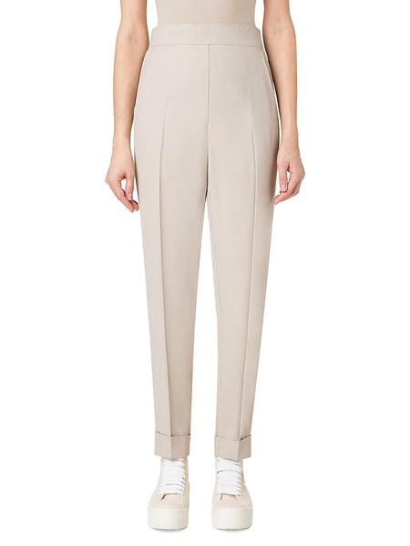 Chris Slim Cuffed Crêpe Pants