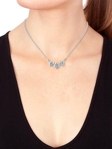 14K White Gold & 2.25 TCW Lab Grown Diamond Pendant Necklace