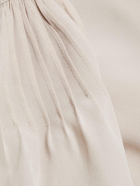 Flutter Sleeve Silk Blouse