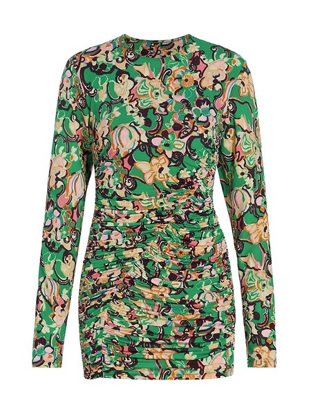 Kiki Floral Ruched Mini Dress
