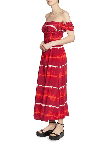 Lily Tie Dye Silk Midi Dress