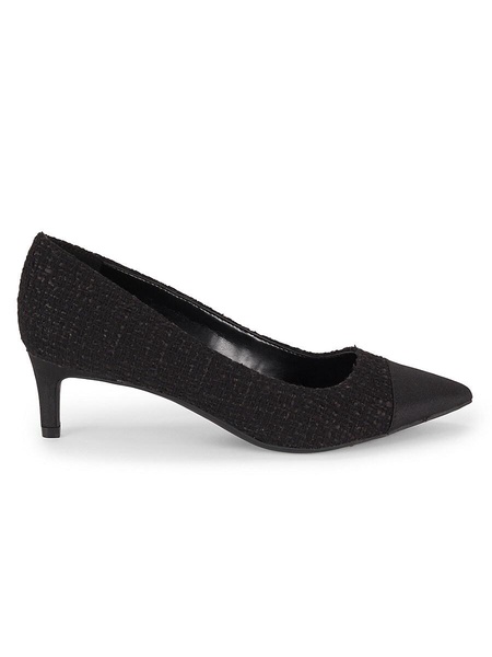 Dejella Tweed Kitten Heel Pumps