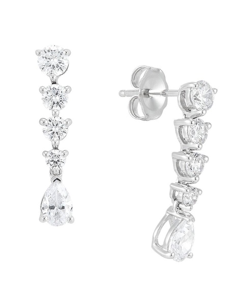 14K White Gold & 1.5 TCW Lab Created Diamond Drop Earrings