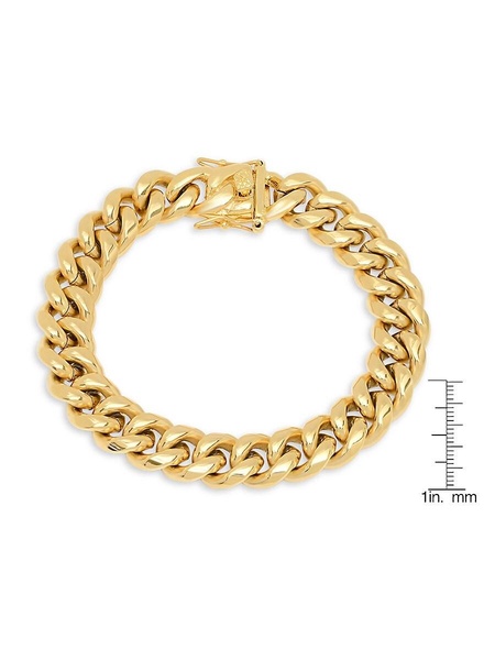 18K Goldplated Cuban Link Chain Bracelet