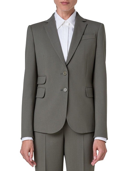 Virgin Wool Blend Blazer