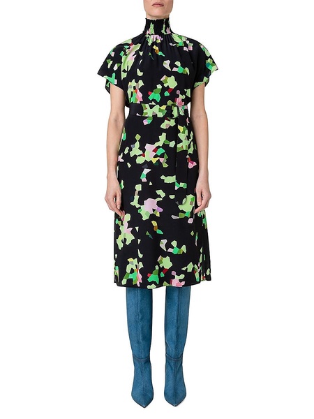 Kaleidoscope Cap-Sleeve Sheath Dress