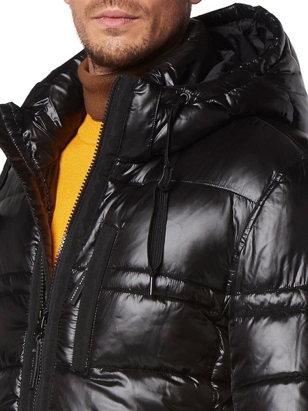 Gotham Hooded Liquid Puffer Jacket