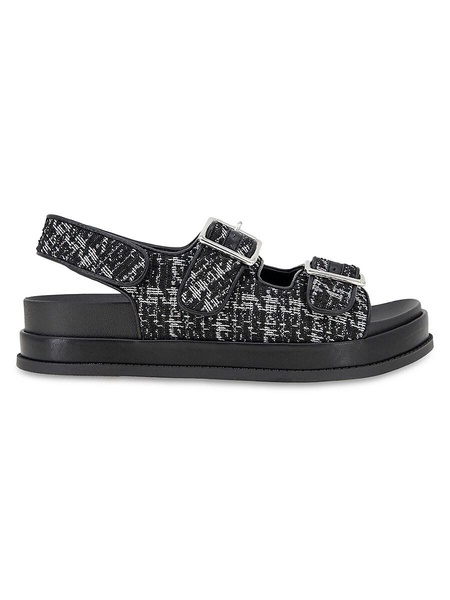Beena Textured Dual Buckle Sandals