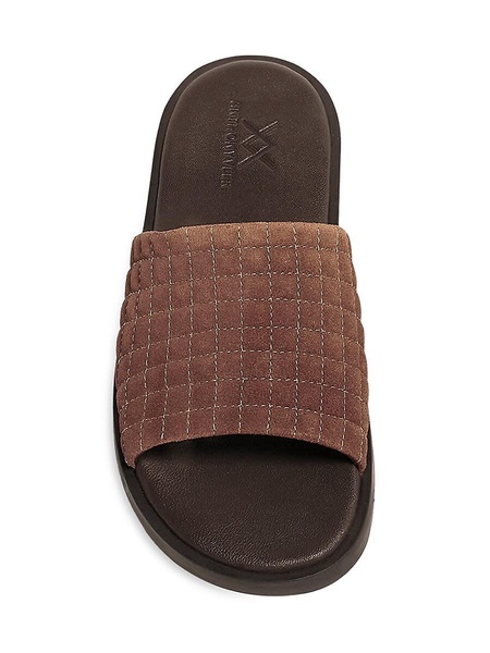 Miami Quilted Suede Slides