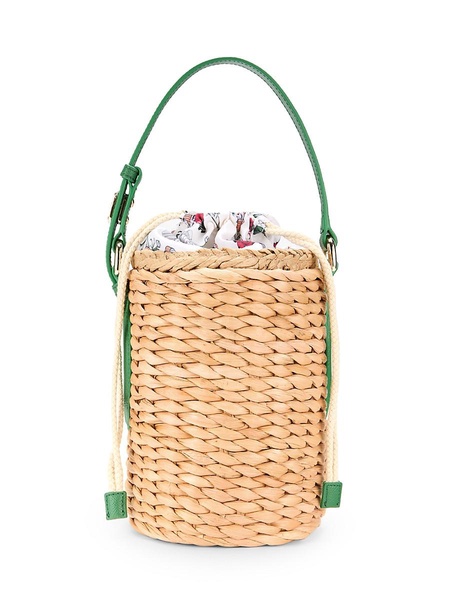 Weave Drawstring Bucket Bag