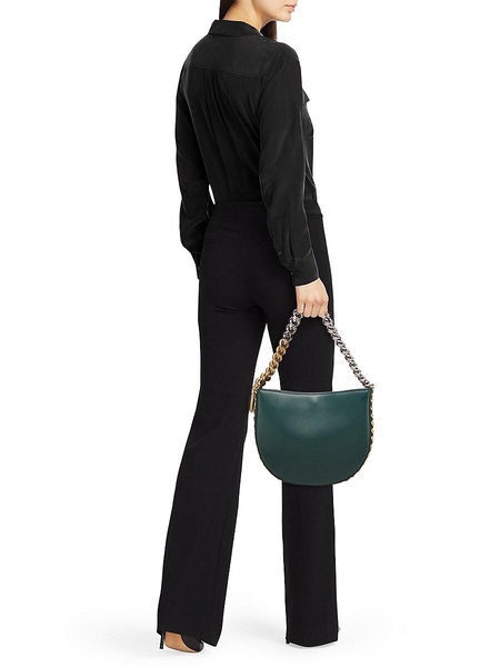 Medium Faux Leather Shoulder Bag