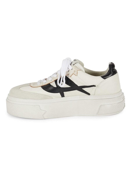 Starmoon Leather Low Top Platform Sneakers