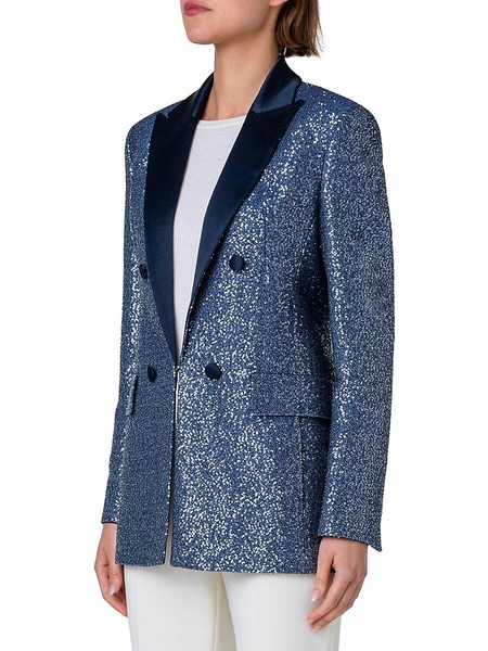 Lucia Sequined Virgin Wool Blend Jacket
