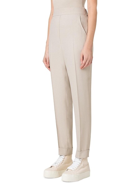 Chris Slim Cuffed Crêpe Pants