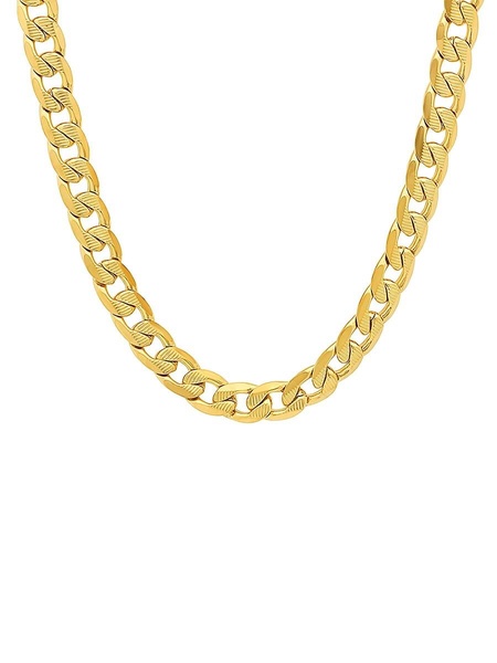 18K Goldplated Stainless Steel Cuban Chain Link Necklace
