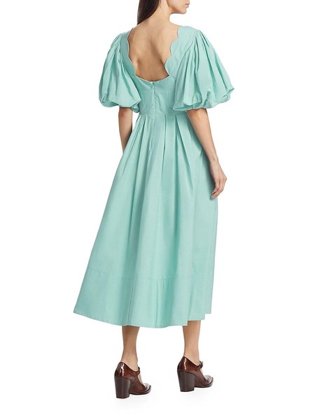 Cotton Cut-Out Midi-Dress