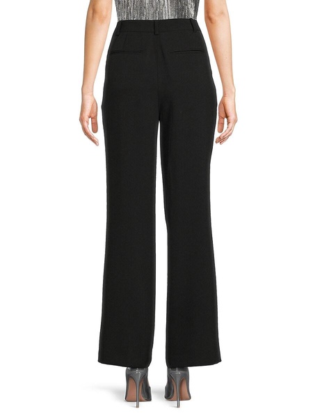 Solid Flat Front Pants