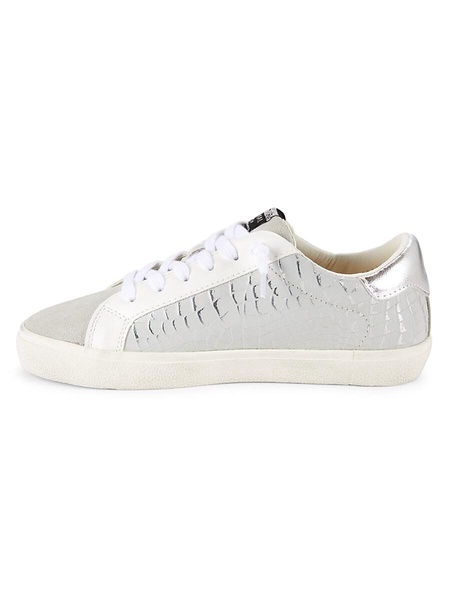 Croco-Embossed Superstar Leather Sneakers